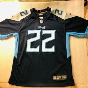 Nike On Field Derrick Henry #22 Tennessee Titans NFL Home Jersey Youth Sz L14-16